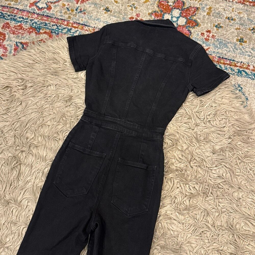 GOOD AMERICAN Black Utility Denim Jumpsuit Size  Small - Picture 6 of 6
